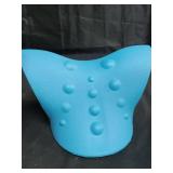 RESTCLOUD Neck and Shoulder Relaxer, Cervical Traction Device for TMJ Pain Relief and Cervical Spine Alignment, Chiropractic Pillow Neck Stretcher (Blue) - Retail: $20