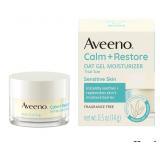 Aveeno Calm + Restore Oat Gel Facial Moisturizer for Sensitive Skin, Fast-Absorbing, Soothing Lightweight Gel Cream Face Moisturizer with Prebiotic Oat & Feverfew, Fragrance-Free, 0.5 oz - Retail: $16