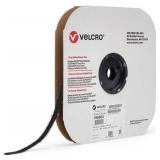 VELCRO Brand 75Ft Business Size Bulk Tape Roll | Hook Side Only | Sticky Back Pressure Sensitive Adhesive | For Large Home or Office Projects | 25 Yards by ½in, Black - Retail: $33