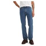 Levi's Men's 505 Regular Fit Jeans, Medium Stonewash, 33W x 30L - Retail: $65