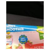 Motts Fruit Smoothies Strawberry Banana, 4.2 oz clear pouches, 4 Pack, Non-dairy, Made With Oatmilk, Made With Real Fruit, Good Source of Calcium, On-the-Go