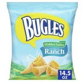 Bugles Crispy Corn Snacks  Hidden Valley Ranch  Family Size Snack Bag  14.5 oz Bugles - Retail: $14