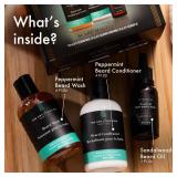 The Art of Shaving Beard Prep Kit - 4oz Peppermint Facial Hair Wash & Conditioner, 1oz Sandalwood Beard Oil - Retail: $50