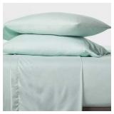 Queen Microfiber Sheet Set Mint - Room Essentials: Polyester, 170 Thread Count, Includes 2 Pillowcases & Fitted Sheet - Retail: $25