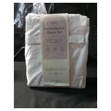 Queen 400 Thread Count Performance Sheet Set Light Gray Geo - Threshold - Retail: $55