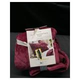 Standard Luxe Diamond Stitch Velvet Quilt Pillow Sham Berry Red - Threshold: Recycled Polyester, OEKO-TEX Certified, No Flange - Retail: $25