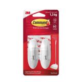 Command White Wire Hooks, Organize Damage-Free, 2-Hooks, 4-Strips (17068ES)