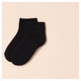 Amazon Essentials Unisex Kids' Cotton Ankle Socks for Boys Girls Toddlers, 14 Pairs, Black, Medium