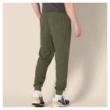Amazon Essentials Men's Relaxed Joggers Sweatpants, Fleece, Comfortable Fit, Olive, XX-Large - Retail: $16