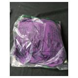 andy & natalie Women's Plus Size Tops Pleated V Neck Loose Baggy Blouse T Shirts PURPLE 3XL - Retail: $24