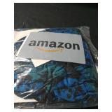 MUSE SHOW Plus Size Tops for Women Fall Long Sleeve Shirts Blouses Flowy Loose Fit Blue Printing 2x