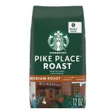 Starbucks Pike Place Roast  Whole Bean Coffee  Medium Roast  12 oz