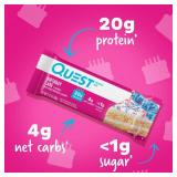 Quest Nutrition Birthday Cake Protein Bars, 20g Protein, 1g Sugar, 4g Net Carbs, Gluten Free, Keto Friendly, 12 Count - Retail: $26