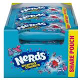 NERDS Gummy Clusters Candy, Very Berry, Crunchy and Gummy, 3 oz (Pack of 12) - Retail: $24