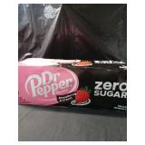 Dr Pepper Zero Sugar Strawberries and Cream Soda Pop  12 fl oz  12 Pack Cans
