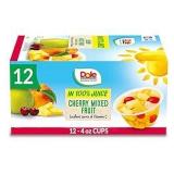 Dole CHERRY MIXED FRUIT IN 100% FRUIT JUICE 12 bowls  - Retail: $42