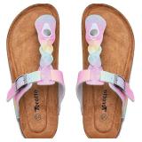 Torotto Boys Girls Cork Footbed Sandals Kids Flip Flops with Adjustable Braided Straps (Toddler/Little Kid/Big Kid) SIZE 32