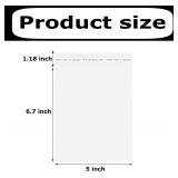 Handmd 200 Pcs Clear Resealable Cellophane Bags,Self Adhesive Sealing OPP Plastic Food Treat Cello Bags Great for Small Cookie,Candy, jewelry, Gift Wrapping (5'x6.7')