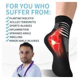 IRAMY Compression Ankle Support Socks Coolmax Wicking Cushioned Athletic Plantar Fasciitis Relief Men Women 2/3/6 Pairs