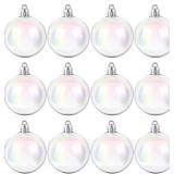 10 BOXES - of Jutom 24 Pcs Christmas Iridescent Ornaments Ball Clear Plastic Bubbles Cauldron Halloween Hanging Ornament Balls Bulk Wedding Decorative Rainbow Hanging Craft for DIY Witch Magic Pot (1.