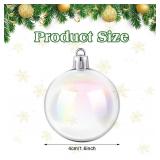 10 BOXES - of Jutom 24 Pcs Christmas Iridescent Ornaments Ball Clear Plastic Bubbles Cauldron Halloween Hanging Ornament Balls Bulk Wedding Decorative Rainbow Hanging Craft for DIY Witch Magic Pot (1.
