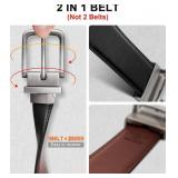 BULLIANT Men's Belt,Reversible Belt Adjustable For Gift Men 43  x 1.25 -Cut For Fit-2 Sides in 1 Belt(Not 2 Belts)