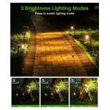 Solar Spot Lights Outdoor, Solar Lights Outdoor Waterproof IP65, 3 Brightness Modes Dusk to Dawn Landscape Spotlights for Yard Garden Pathway Tree Decoration, Warm White, 4 Pack