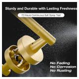 1 Pack Brushed Gold Passage Door Handle, Streamlined Closet Door Lever Handle, Heavy Duty Hall Door Handle Brass, Brushed Gold Hallway Passage Doors Handle