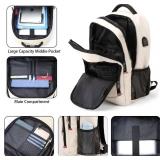 Della Gao Laptop Backpack for Men, Large Anti-Theft Business Travel Backpack with USB Charging Port, Water Resistant College School Computer Bag for Men/Women for 17 Inch Laptop and Notebook