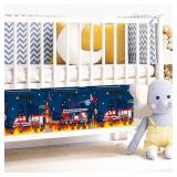 Clastyle Cars Kid Storage Cube Organizer Set Closet Clothes Cube Storage Bin Nursery Toddler Toy Box Chest Girl Boy Book Shelf Basket, Fire Truck,11.8x11.8x11.8 in