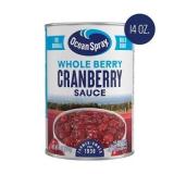 4 CANS of Ocean Spray Whole Berry Cranberry Sauce - 14oz