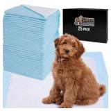 Gorilla Guard Disposable Puppy Pads, 5 Layer Pee Pads, Absorbent Changing Pad, 25 Count 22x22 in