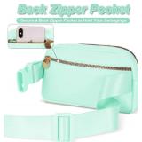 LOT OF 39 - of Fanny Pack Belt Bag Crossbody Bags with Initials Letter Patch Trendy Stuff for Teens Cute Stuff Birthday Gifts for Teenager Girls | Light Green, Letters Vary