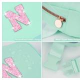 LOT OF 39 - of Fanny Pack Belt Bag Crossbody Bags with Initials Letter Patch Trendy Stuff for Teens Cute Stuff Birthday Gifts for Teenager Girls | Light Green, Letters Vary