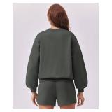 PINSPARK Two Piece Sets for Women 2024 Fall Outfits Sweatsuit 4 Pockets Sweat Short Sets Casual Matching Set Travel Tracksuit XL