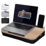 GORILLA GRIP Laptop Lap Desk, Portable Tablet Stand Fits Laptops up to 15.6', Light Wood
