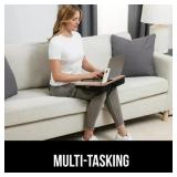 GORILLA GRIP Laptop Lap Desk, Portable Tablet Stand Fits Laptops up to 15.6', Light Wood