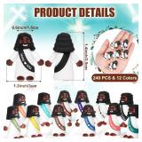 Draupnir 240PCS Little Jesus Figures Easter Black Mini Jesus Figurines in Bulk, Religious Jesus Loves You Figures Gift(Macaron,Jesus Love You)
