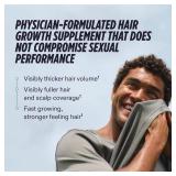 Nutrafol Men's Hair Growth Supplements, Clinically Tested for Visibly Thicker Hair and Scalp Coverage, Dermatologist Recommended - 1 Month Supply, 1 Refill Pouch