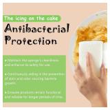 Practical Matter Kitchen Sponge, Organic Cotton Fiber All-Purpose Dish Sponges for Washing Dishes and Cleaning All Surfaces, Durable Non Scratch Scrub, 6 Count Value Pack