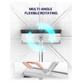 Floor Scrub Brush with Long Handle, 3 in 1 Scrape and Heavy-Duty Stiff Bristle Floor Scrubber Brush with Squeegee and Tweezer for Cleaning Tile Wall Deck Bathroom Patio Garage Kitchen (White)