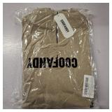 COOFANDY Mens Hooded Sweatshirt Casual Long Sleeve Drawstring Waffle Knit Pullover Hoodies SIZE M