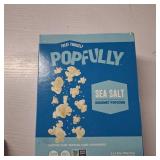 POPFULLY Sea Salt Popcorn Fully Pops, Sharing Bags, Simple Flavor, Big Pop, Micro Popcorn Bags, 3-Pack