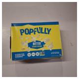 POPFULLY Butter Popcorn Fully Pops, Sharing Bags, Buttery Flavor, Big Pop, Micro Popcorn Bags, 3-Pack