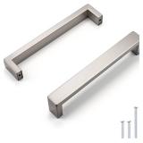Knobonly 20 Pack Dresser Handles, Cabinet Pulls Brushed Nickel, 5 inch (128mm) Hole Center Kitchen Cabinet Handles, Stainless Steel