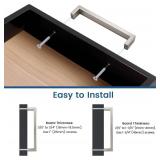 Knobonly 20 Pack Dresser Handles, Cabinet Pulls Brushed Nickel, 5 inch (128mm) Hole Center Kitchen Cabinet Handles, Stainless Steel