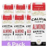 Califia Farms - Original Almond Barista Blend Almond Milk 32 Oz (Pack Of 6), Shelf Stable, Dairy Free, Plant Based, Vegan, Gluten Free, Non GMO, High Calcium, Milk Frother, Creamer