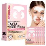 Smile Line Patches and Forehead Wrinkle Patches - Overnight Facial Wrinkle Treatment - Lifts Frown Lines and Smile Lines with Collagen, Aloe, Lavender & Hyaluronic Acid for Women - 36 Pcs