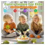 Dinosaur Pop Up Board Games, 4-in-1 Magnetic Fishing Games Set, Dinosaur Operation Game for Toddlers Ages 3+ Birthday