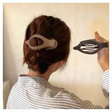 Flat Hair Clips Duckbill and Square Large Claw Clips for Thick Medium Thin Hair 8Pcs Non Slip Strong Hold French Barrettes Accessories for Women Girls Matte Neutral Color